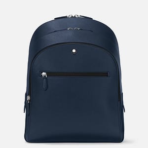Montblanc - Zaino Medio con 3 Scomparti Sartorial in Pelle Ink Blue