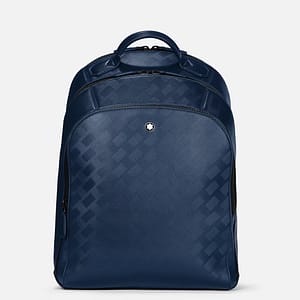 Zaino Montblanc Extreme 3.0 pelle goffrata blu per esploratori urbani