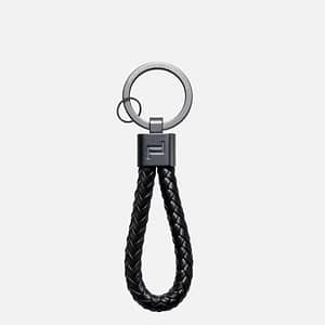 Portachiavi Porsche Design Keyring Leather Cord Nero - Eleganza e Raffinatezza