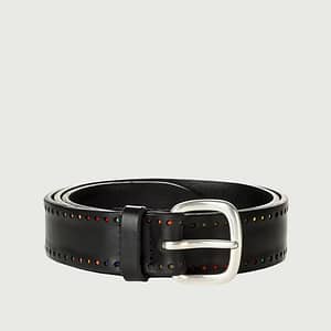 Orciani Cintura Bull Point in Cuoio Nero - Audacia e Artigianato Italiano