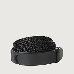 Cintura Nobuckle Plug in cuoio, colore naturale - Eleganza e versatilità senza p