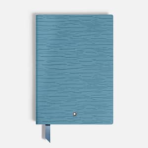 Blocco note piccolo Montblanc pelle blu fumé Made in Italy pagine a righe