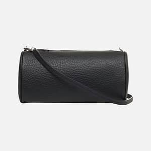 Orciani Mini Bag Roll Soft in Pelle Martellata - Nero