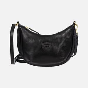Borsa Mini Luna Volterra in Pelle Nera Eleganza Senza Tempo e Versatilità