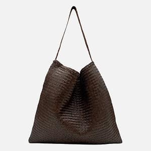 Borsa Tote Ars in Pelle di Vitello Scuro - Dragon Diffusion Artigianale