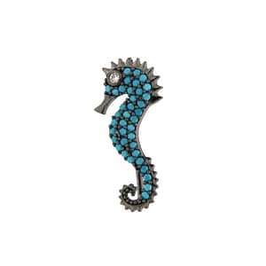 Orecchino Cavalluccio Make Your Jewels Milano Argento Zirconi Rodio Nero