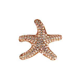 Orecchino Stella Marina Small Make Your Jewels Milano Argento Zirconi Oro Rosa