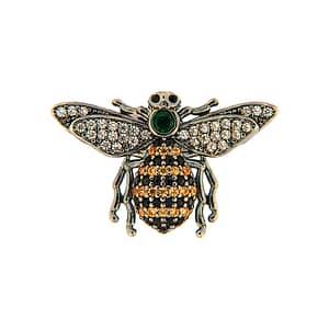 Orecchino Ape Argento Zirconi Neri e Gialli Rodio Nero - Make Your Jewels Milano