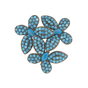 Orecchino 3 Farfalle Argento Zirconi Turchesi Rodio Nero - Make Your Jewels