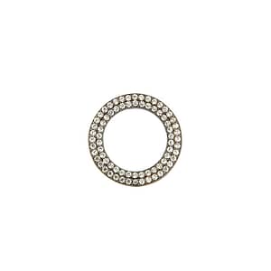 Pendente Cerchio Piccolo Argento Zirconi Bianchi Rodio Nero - Make Your Jewels