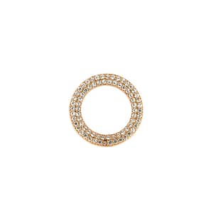 Pendente Cerchio Piccolo Argento Zirconi Bianchi Rodio Rosa - Make Your Jewels