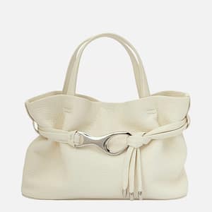 Orciani Shopper Dori Small Soft Eleganza e Praticità in Bianco