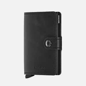 Miniwallet Vintage Secrid Portafoglio Compatto RFID in Pelle Cerata Soft Touch