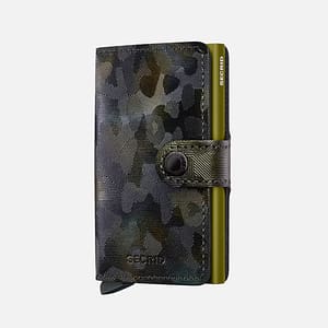 Miniwallet Jungle Moss Secrid Portafoglio Compatto RFID in Pelle Verde Opaca