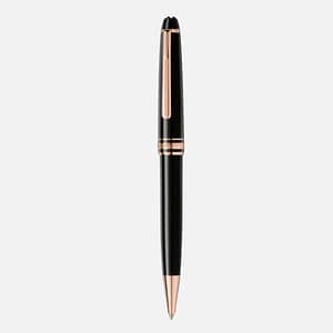 Penna a sfera Montblanc Meisterstück Classique in resina nera con dettagli oro rosa
