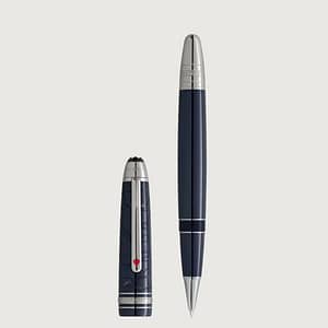 Roller Montblanc Around the World in 80 Days uncapped con cappuccio posto in verticale accanto