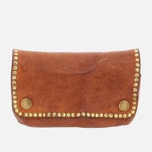 Borsa Campomaggi Kura in pelle artigianale con borchie e chiusura a pressione