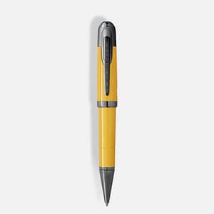 Penna roller Montblanc Enzo Ferrari gialla con clip lucida e incisioni commemorative sul cappuccio