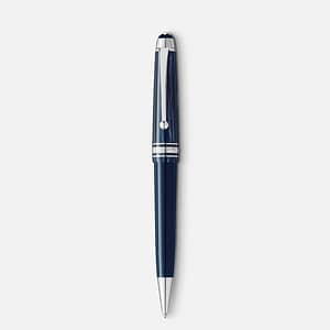 Penna Montblanc Meisterstück Origin Midsize in resina blu con finiture platino