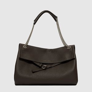 Borsa Venus Soft Midi Orciani – a spalla in pelle martellata