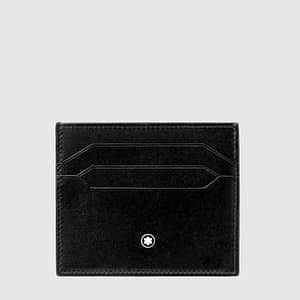 Porta carte Montblanc Meisterstück in pelle liscia, 6 slot e tasca extra. Emblema Montblanc. Scopri Sivieri Prestige a Roma.