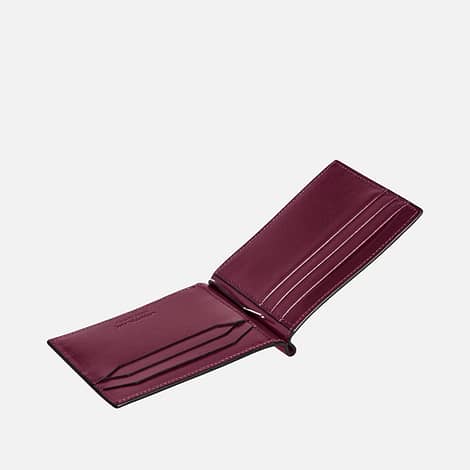 Portafoglio Montblanc Meisterstück in pelle Cassis con 6 scomparti