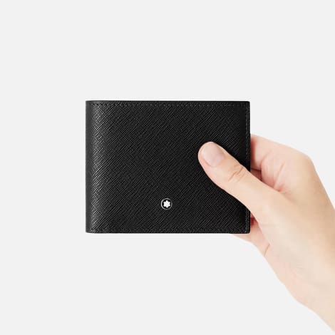 Portafoglio Montblanc Sartorial 8 scomparti in pelle con stampa Saffiano