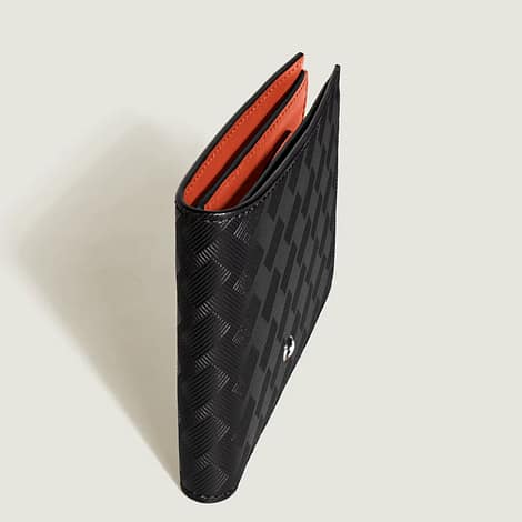 Portafoglio Montblanc Extreme 3.0 nero con interno cayenna in pelle liscia