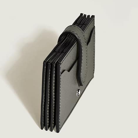 Porta tessere Montblanc in pelle Saffiano grigia