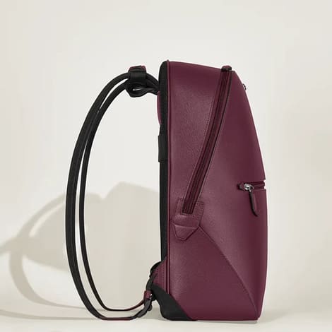 Zaino Piccolo Montblanc Sartorial Cassis in pelle Saffiano bordeaux