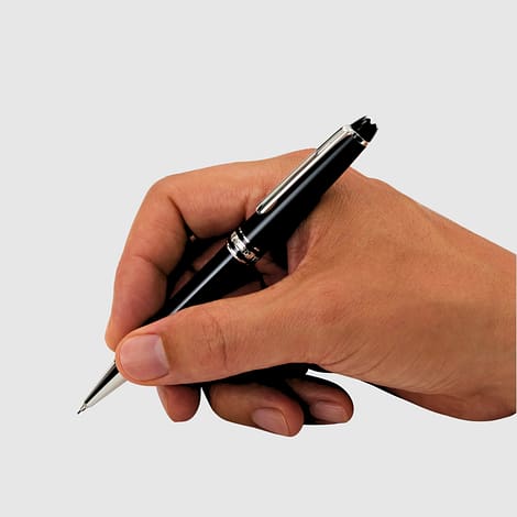 Portamine Montblanc Meisterstück Classique 0.7 mm in resina nera con finiture platino