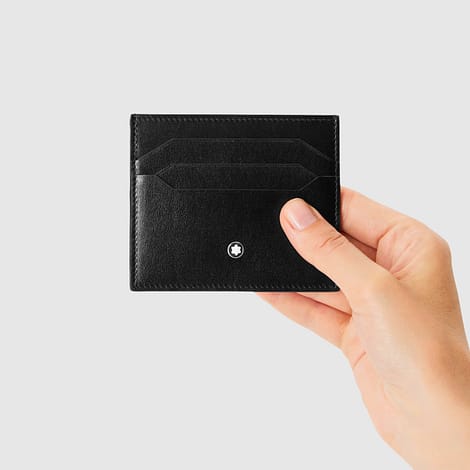 Porta carte 6 scomparti Montblanc Meisterstück in pelle nera