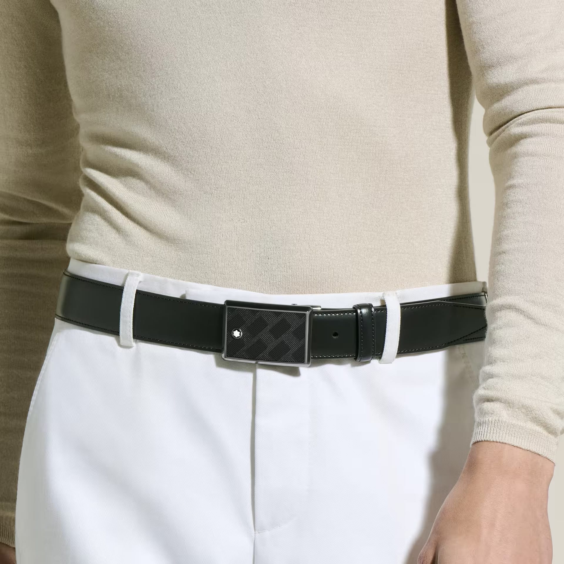 Montblanc Black Leather Belt 35 mm – Extreme 3.0