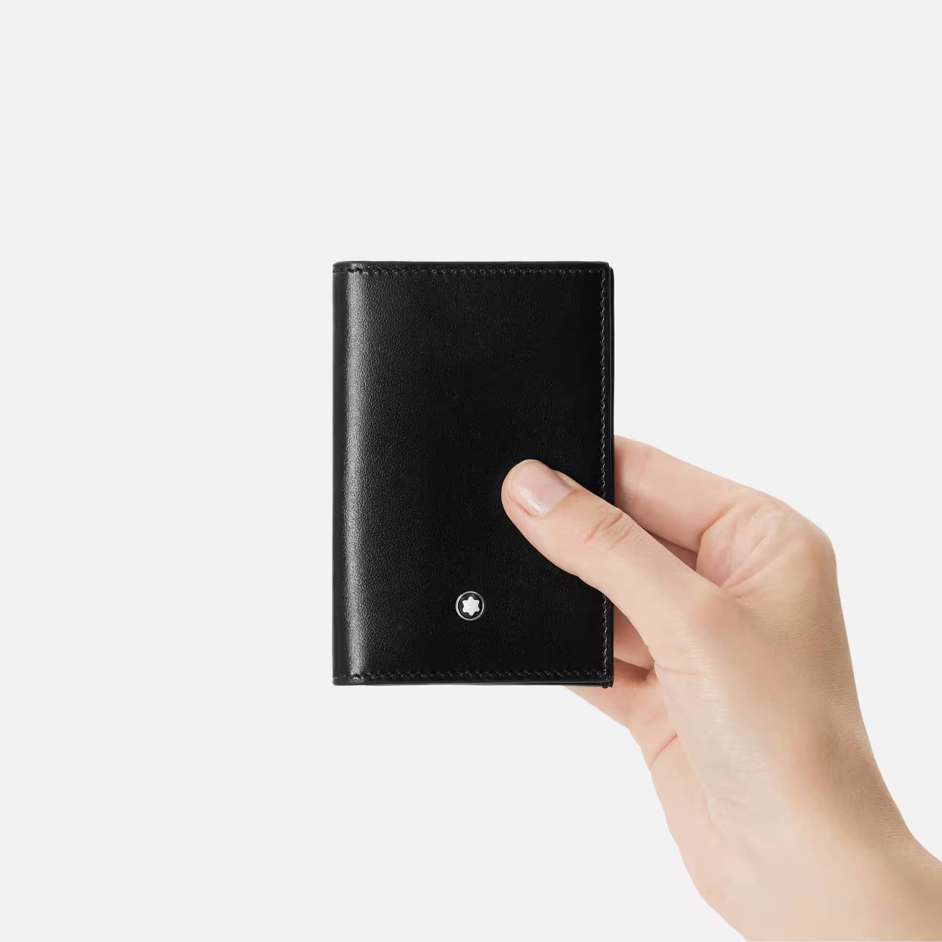 Porta Carte Montblanc Meisterstück 2 Scomparti in Pelle Nera
