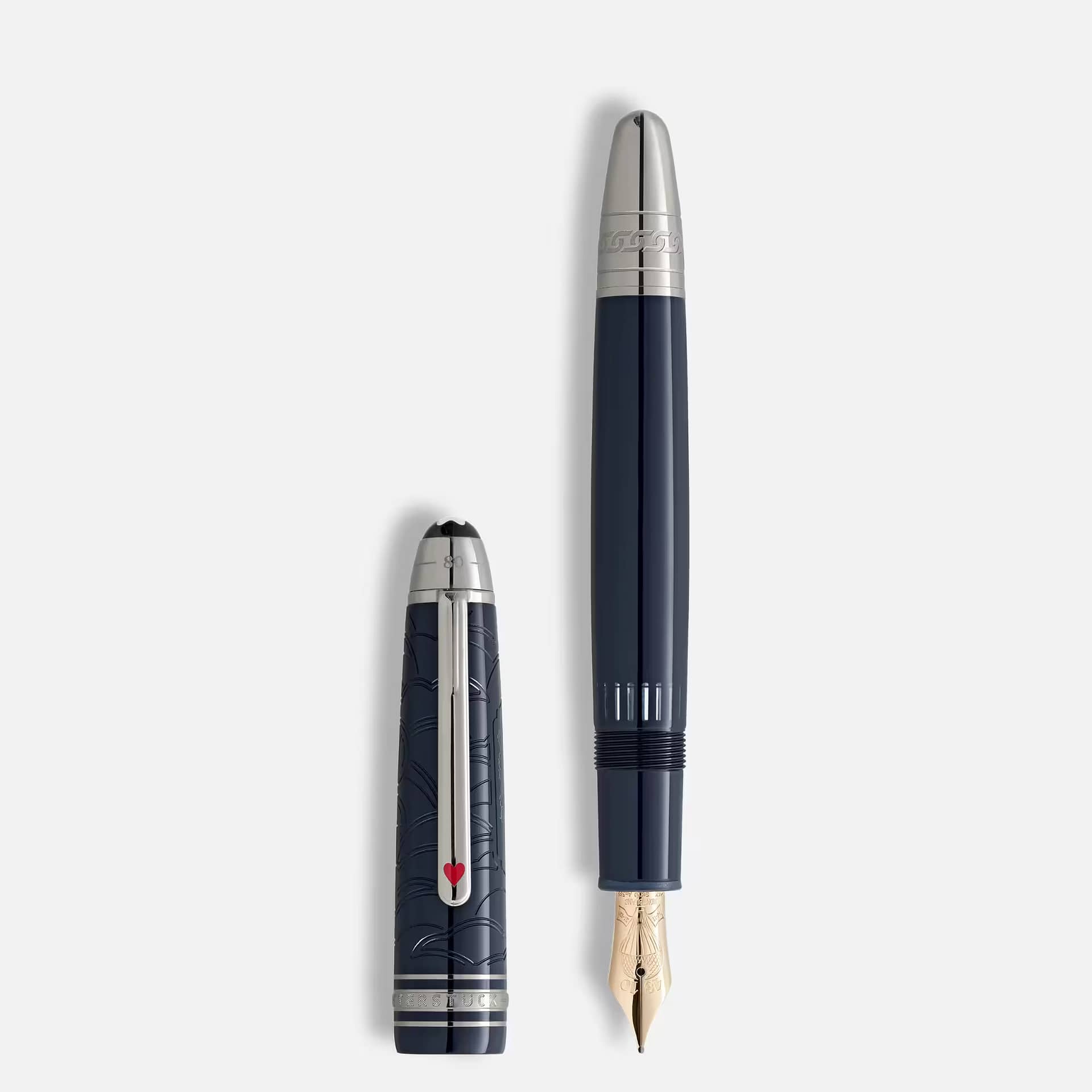 Stilografica Montblanc LeGrand con cappuccio inciso e pennino in oro