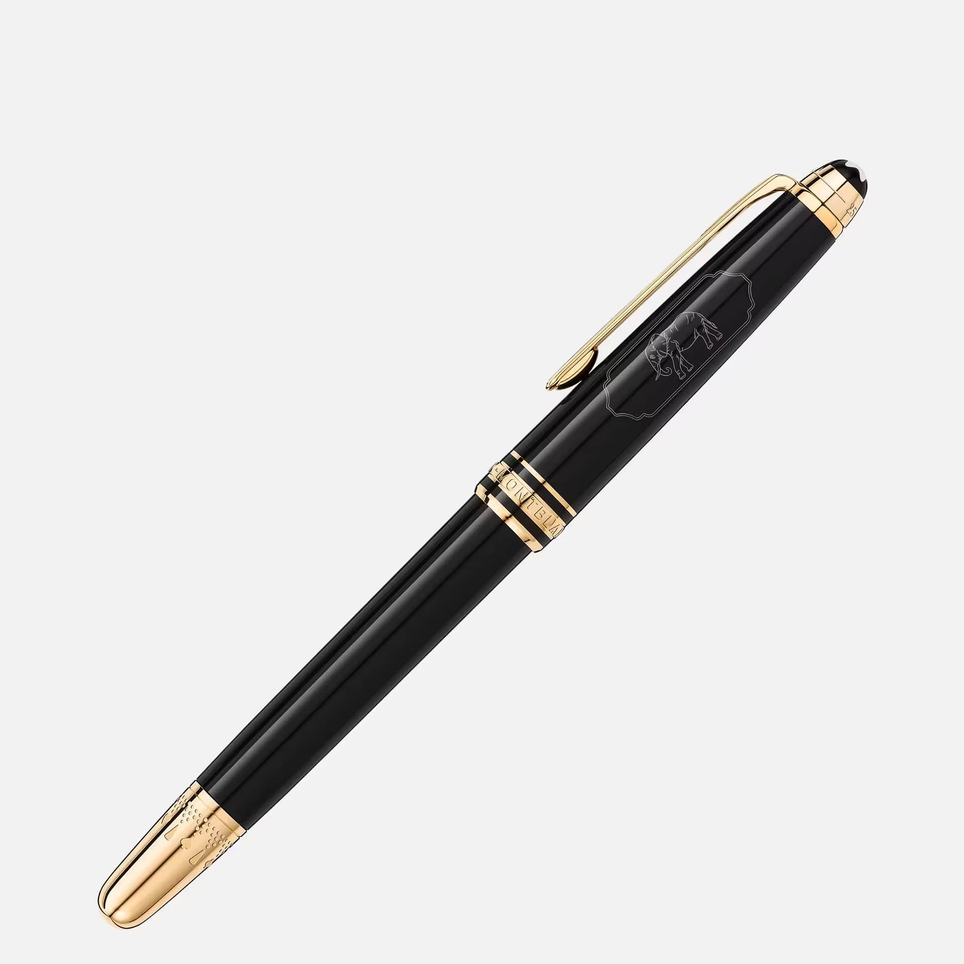 Penna Montblanc Classique 80 Days Roller con incisione dell’elefante