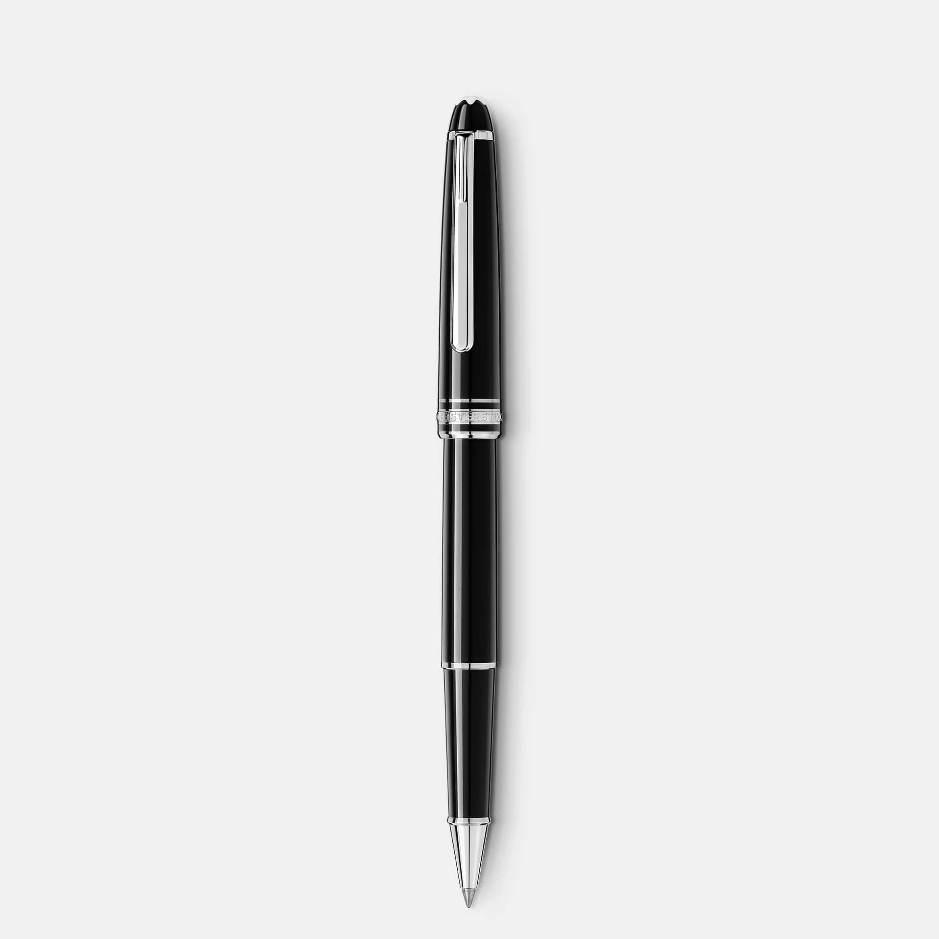 Roller Montblanc Meisterstück Classique Platinum-Coated in resina nera con finiture platino