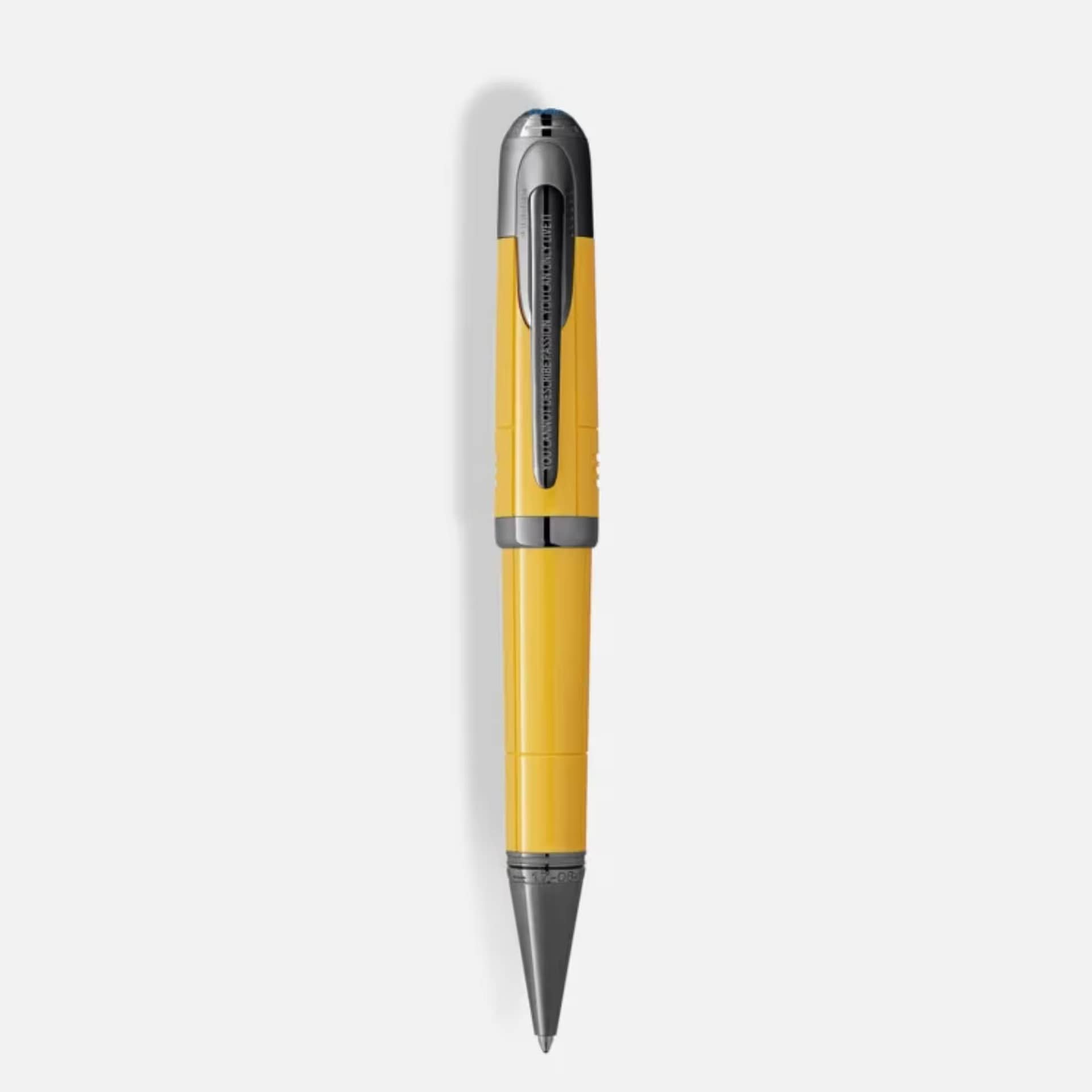 Penna Montblanc Enzo Ferrari Giallo Modena con clip incisa e dettagli commemorativi