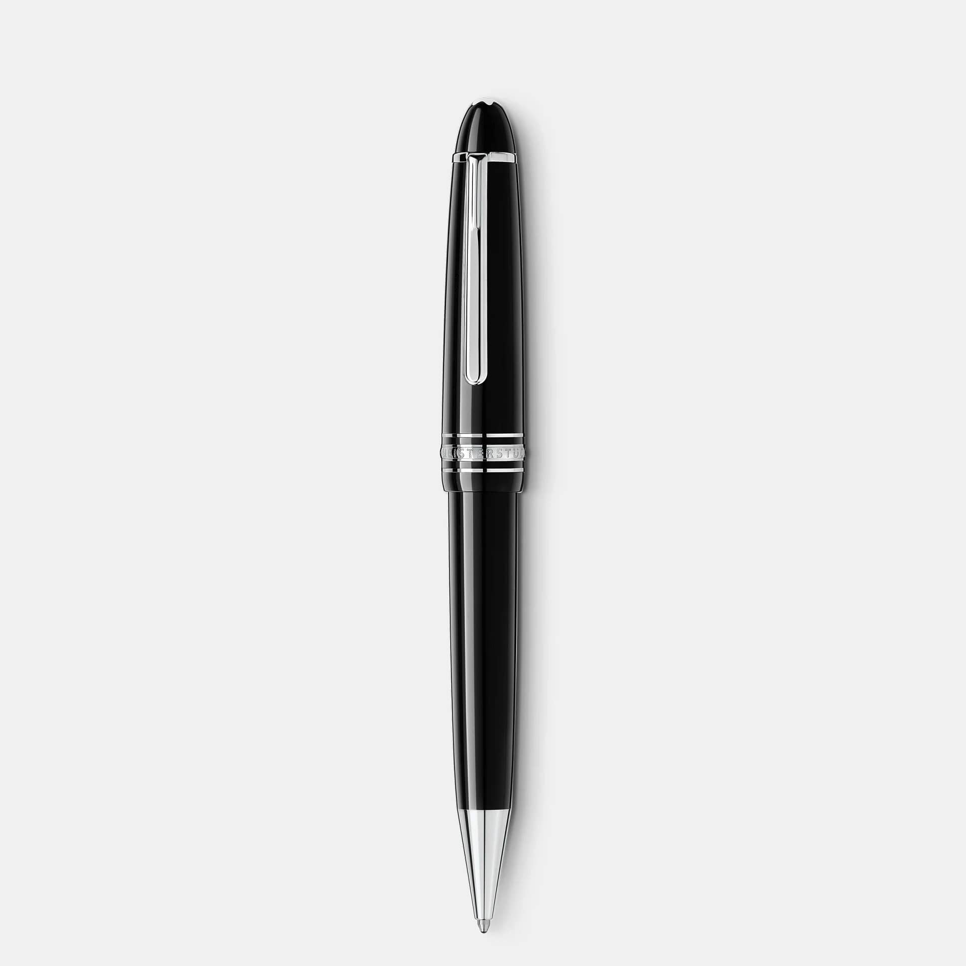 Penna Montblanc Meisterstück LeGrand a sfera con finitura platino e corpo in resina nera