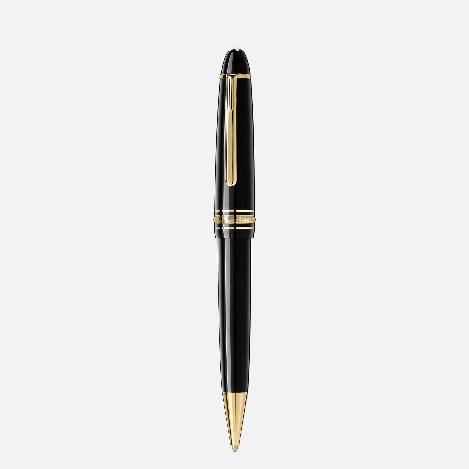 Penna Montblanc Meisterstück LeGrand Gold-Coated in resina nera con finiture oro