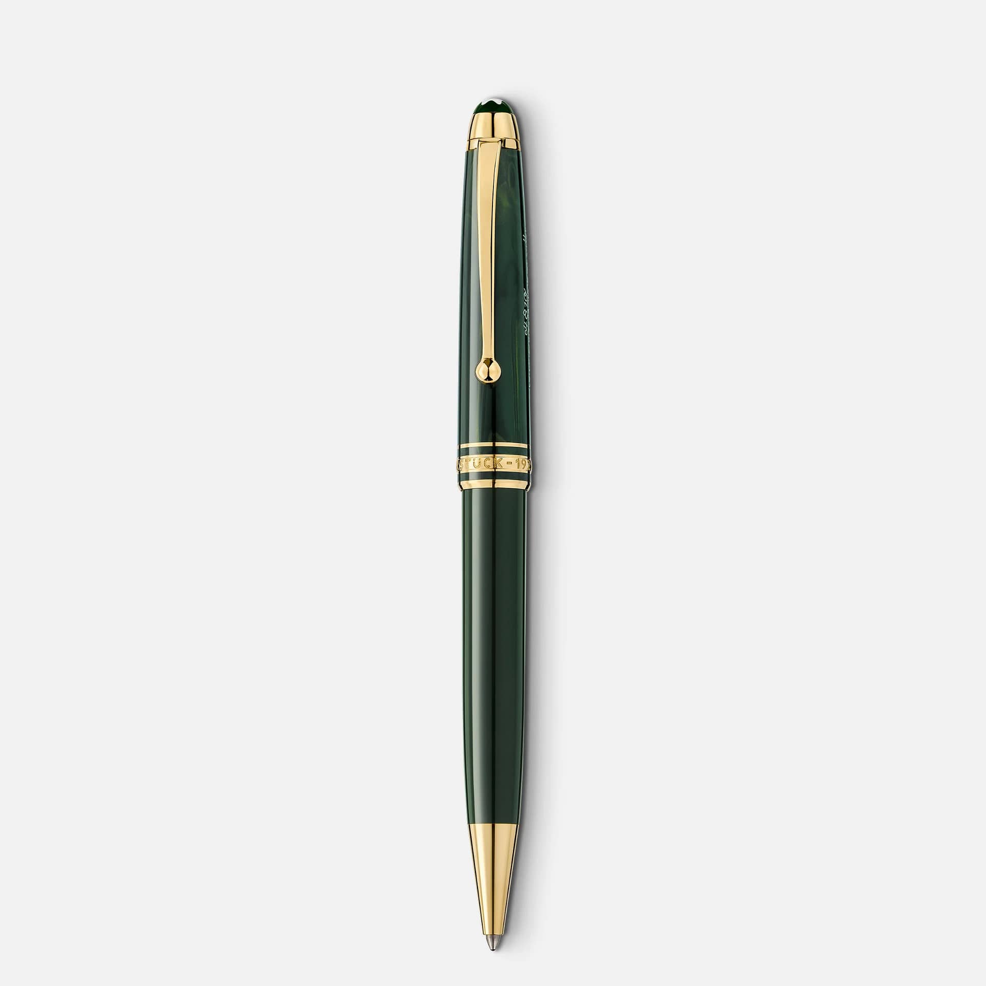 Penna Montblanc Meisterstück Origin Classique in resina verde con finiture oro
