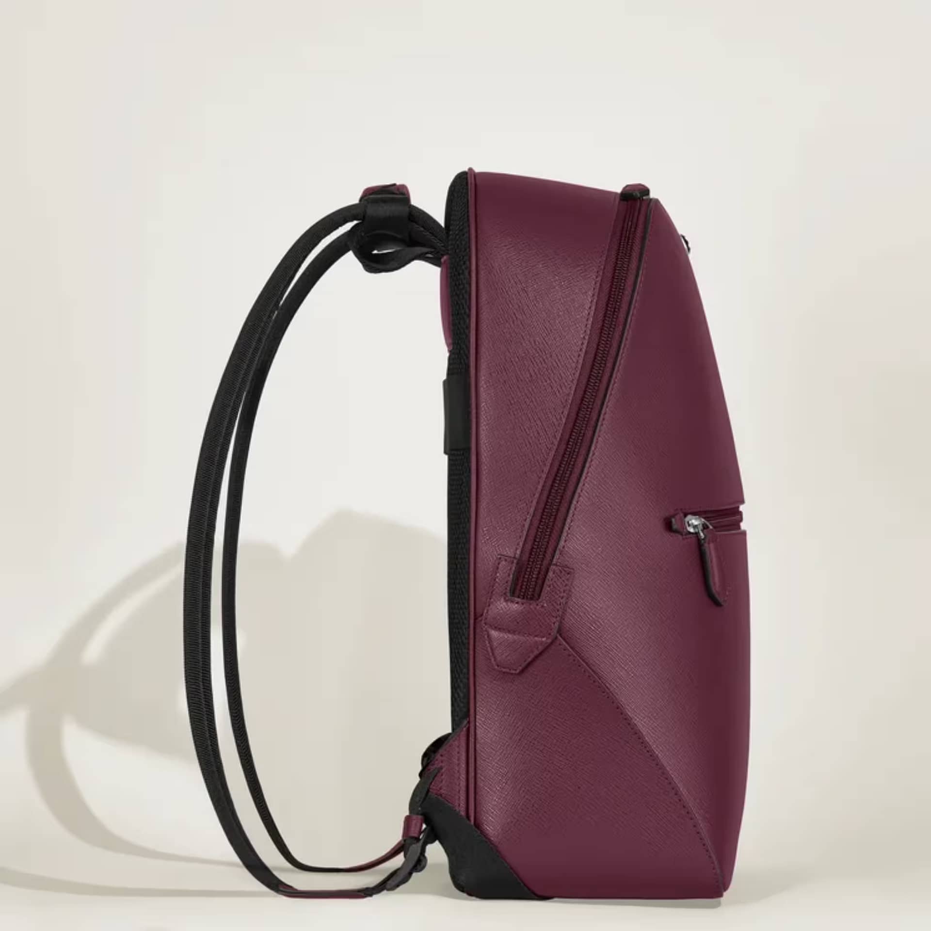 Zaino Piccolo Montblanc Sartorial Cassis in pelle Saffiano bordeaux