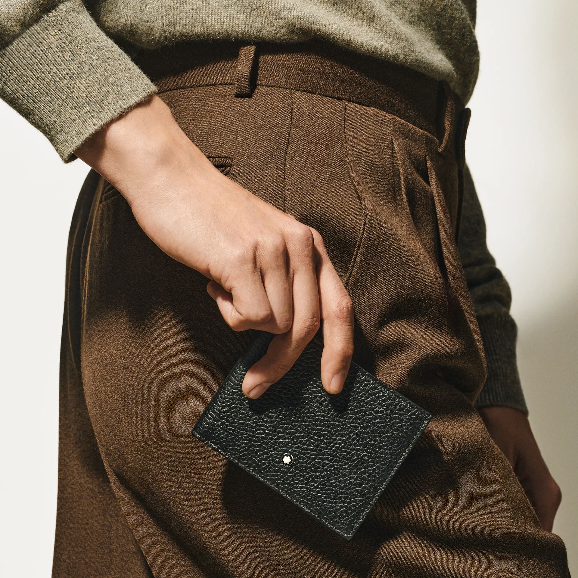 Portafoglio Montblanc Soft Grain Nero in pelle di lusso